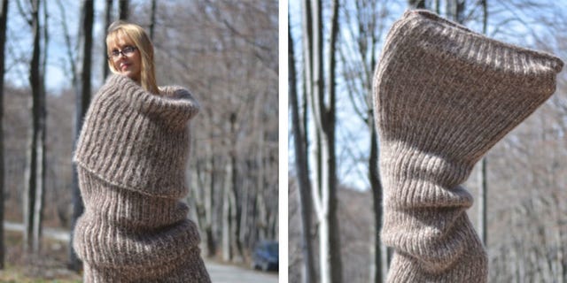 Wool, Woolen, Sweater, Knitting, Outerwear, Glove, Textile, Tree, Beige, Neck, 
