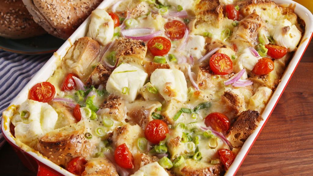 Baking Everything Bagel Casserole — Everything Bagel Casserole Recipe ...