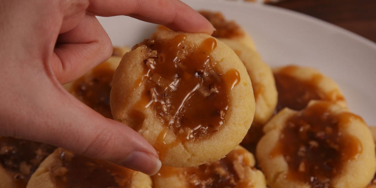 Pecan Pie Thumbprint Cookies