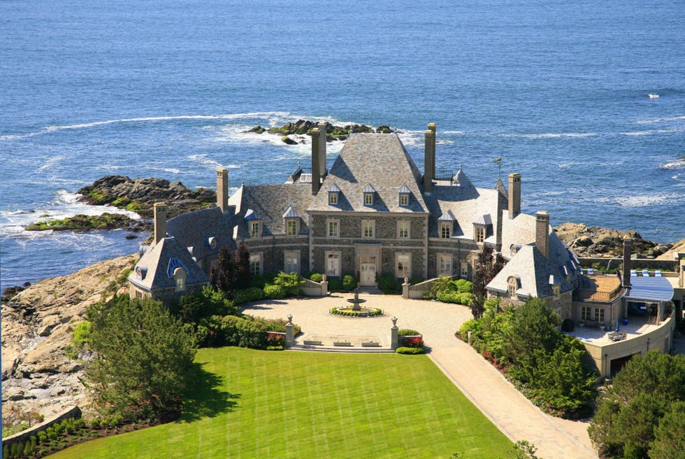 Property, Estate, Building, Mansion, Coast, Architecture, House, Real estate, Promontory, Sea, 