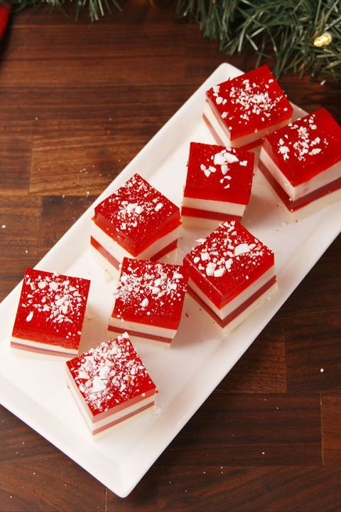 Candy Cane Jell-O Shots Vertical