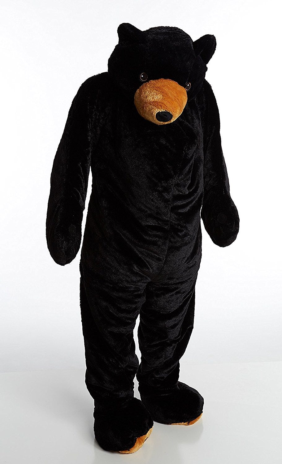 Bear, Mascot, Outerwear, Costume, Hood, Fur, 