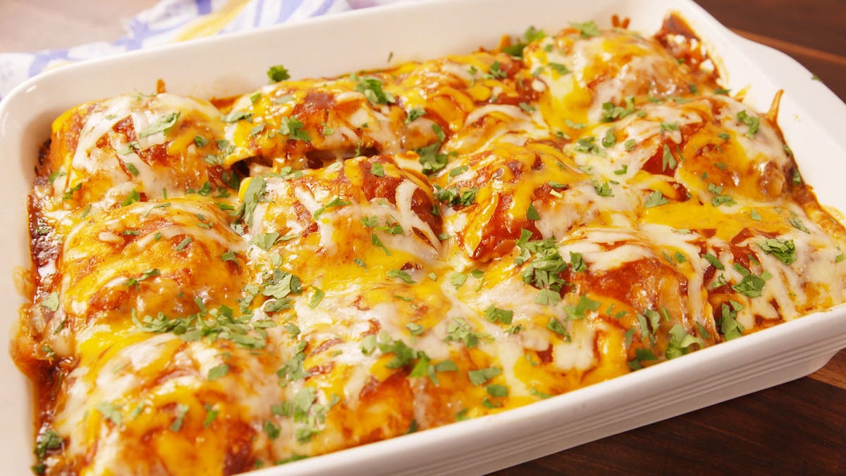 Video player poster image preview for Enchilada Ravioli Bake Is The Ultimate Comfort Food