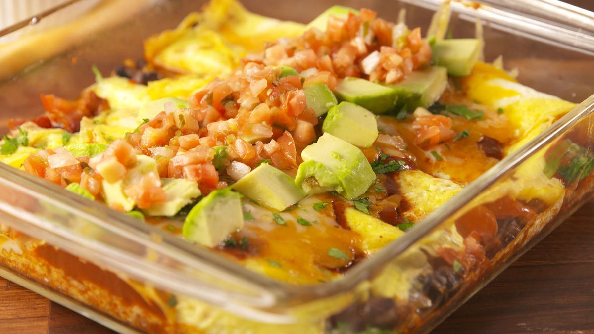 Video player poster image preview for If You're Trying To Healthy You Need To Know About Low-Carb Breakfast Enchiladas