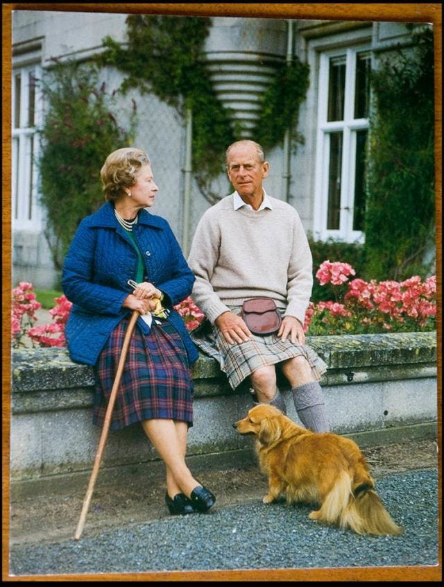Queen Elizabeth II Prince Philip 1990 Christmas card