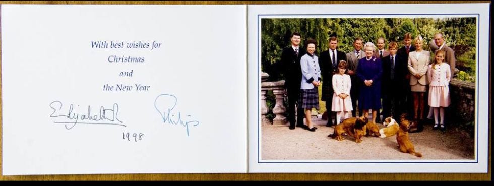 Royal Family Christmas Card 1998