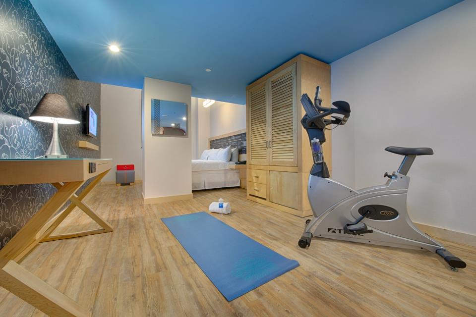 Room, Property, Exercise machine, Interior design, Exercise equipment, Real estate, Gym, Furniture, Building, Floor, 