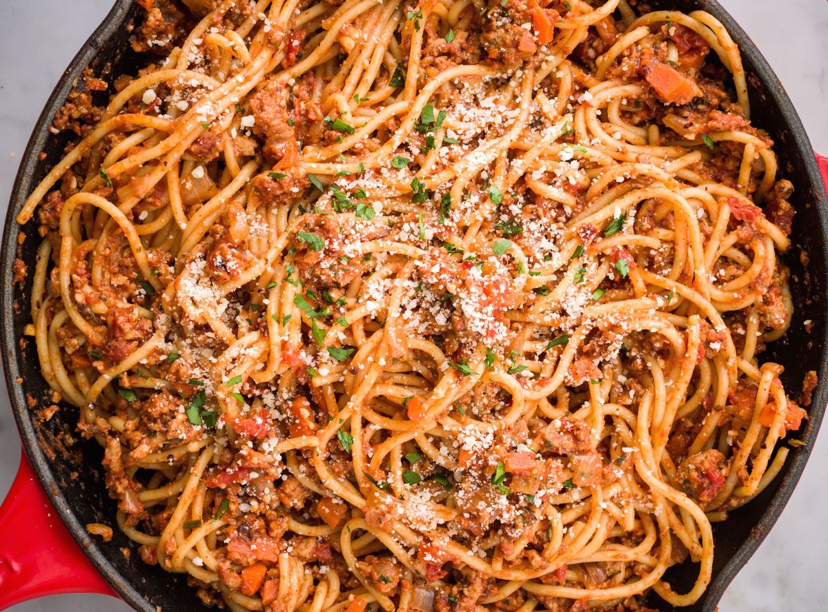 Spaghetti with Turkey Ragu Horizontal