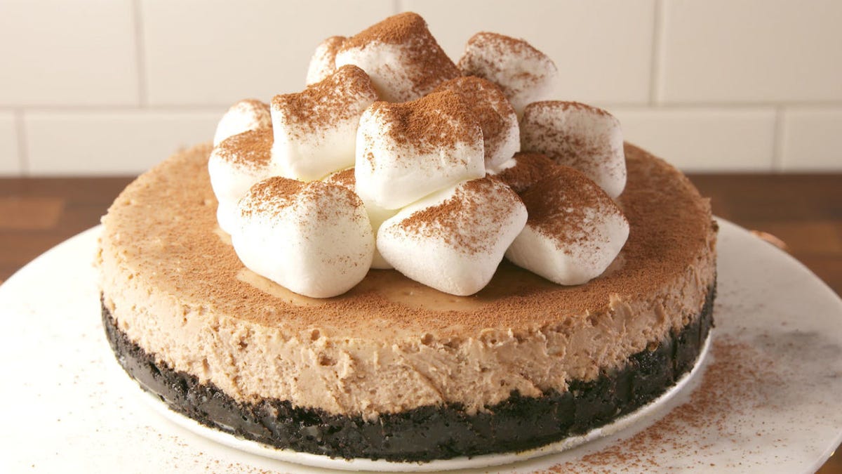 Video player poster image preview for How To Use Hot Cocoa Mix To Make Winter's Best Cheesecake
