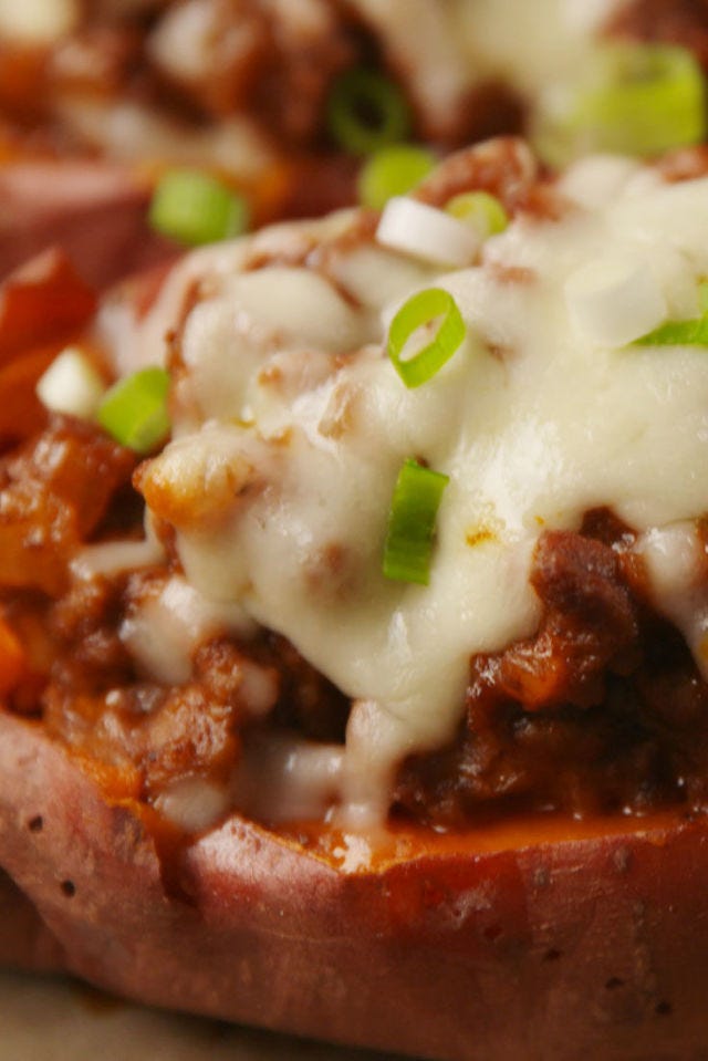 sloppy joe sweet potatoes vertical