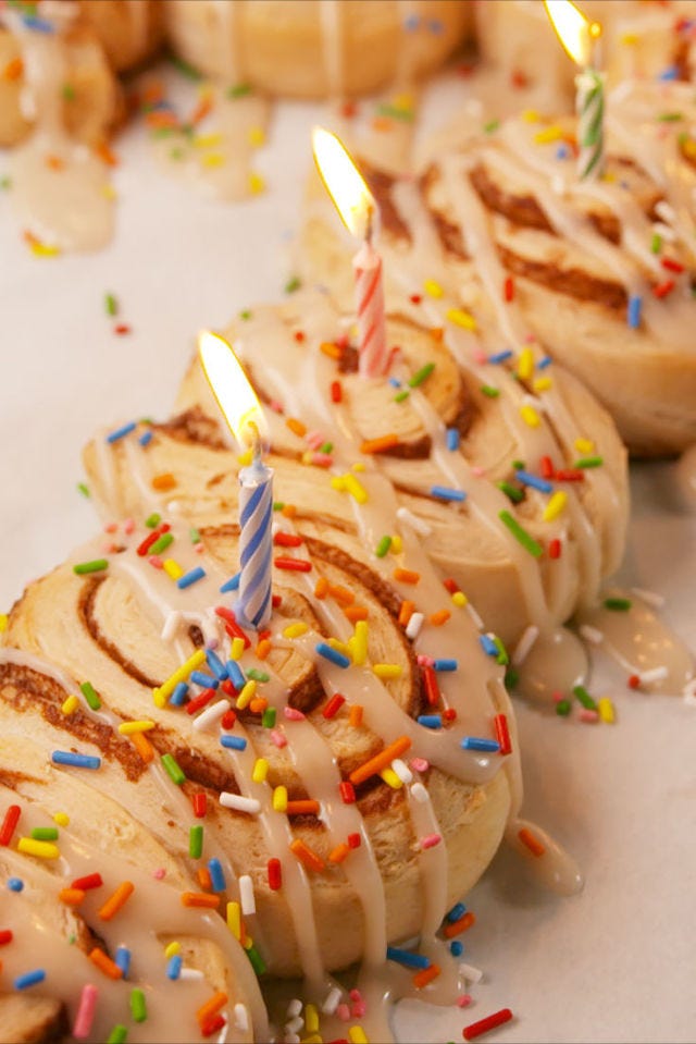 Birthday Cinnamon Rolls