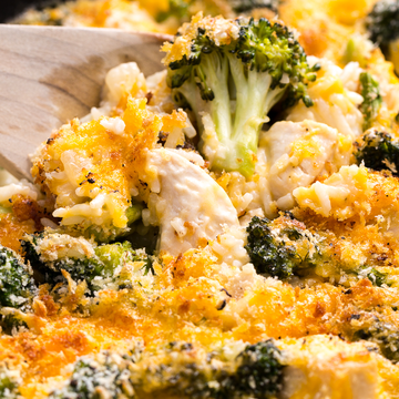 cheesy chicken broccoli casserole horizontal