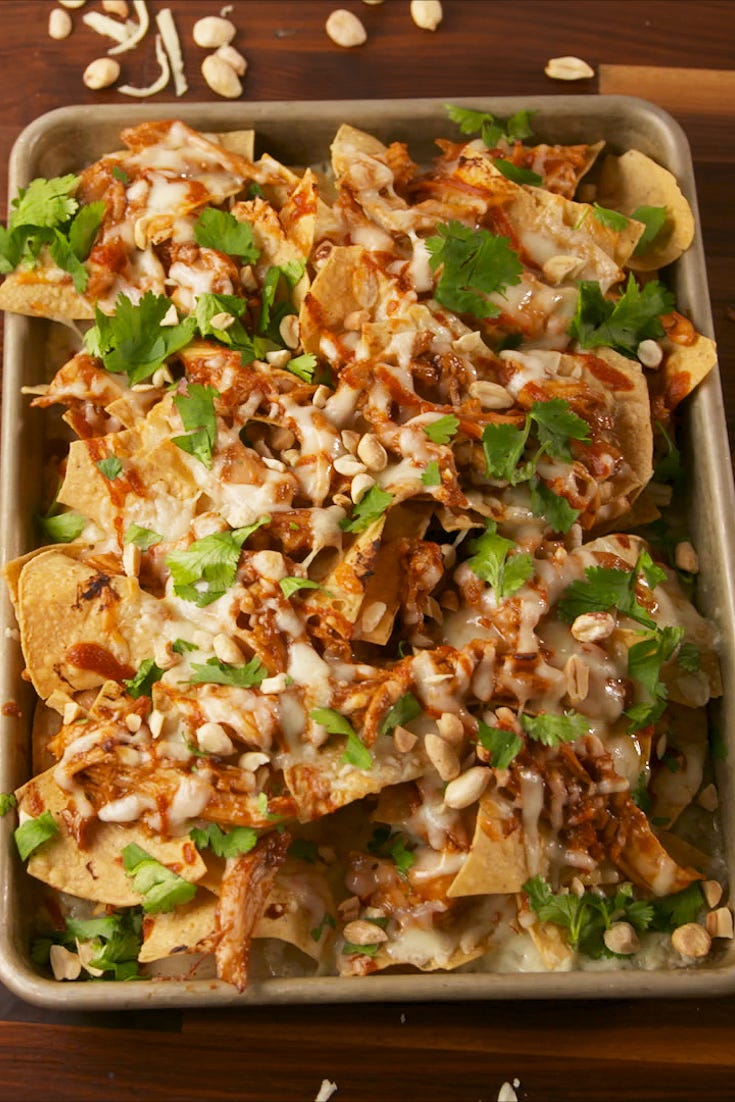 chicken pad thai nachos