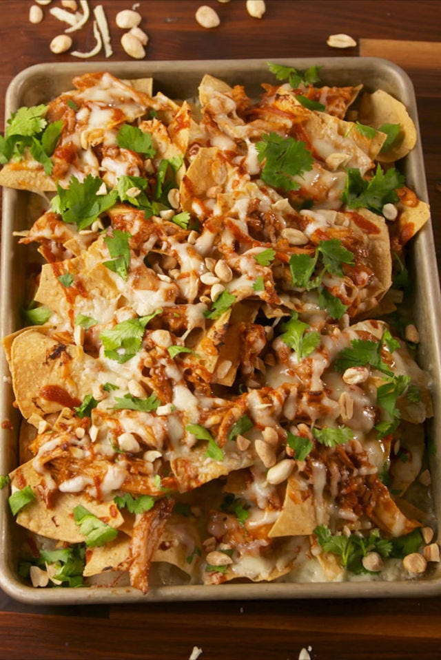 chicken pad thai nachos