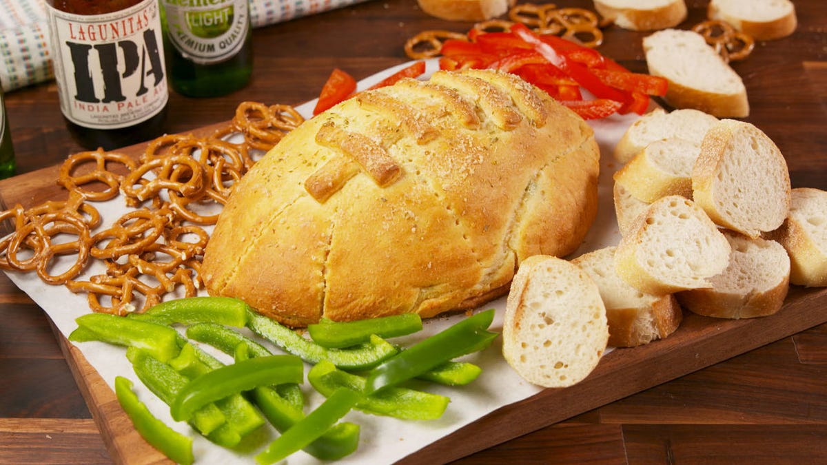 Video player poster image preview for Football Pizza Bomb Is Super Bowl's Baked Brie