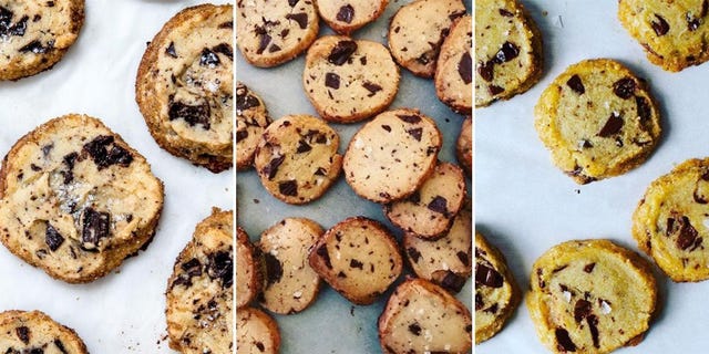 Food, Dish, Chocolate chip cookie, Cuisine, Ingredient, Chocolate chip, Cookie, Baked goods, Oatmeal-raisin cookies, Snack, 