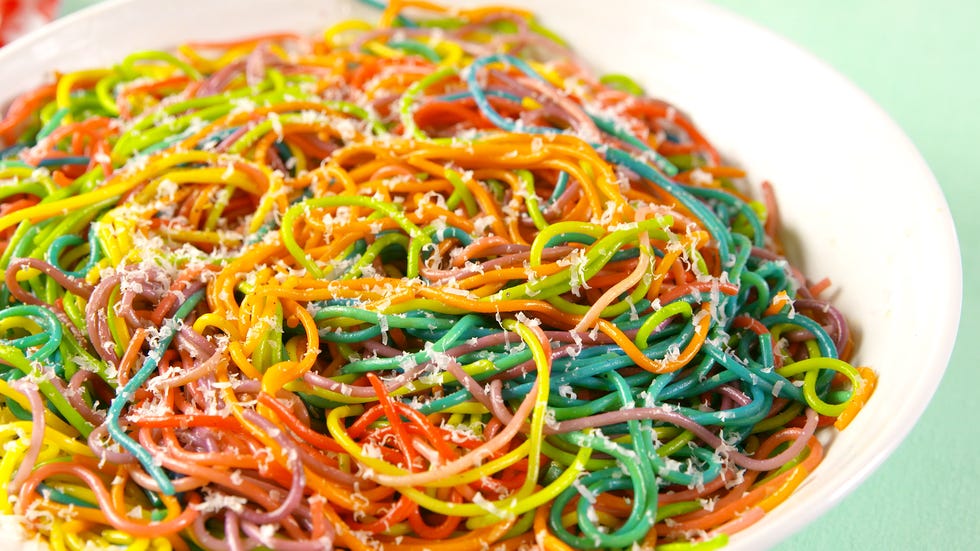 rainbow spaghetti horizontal