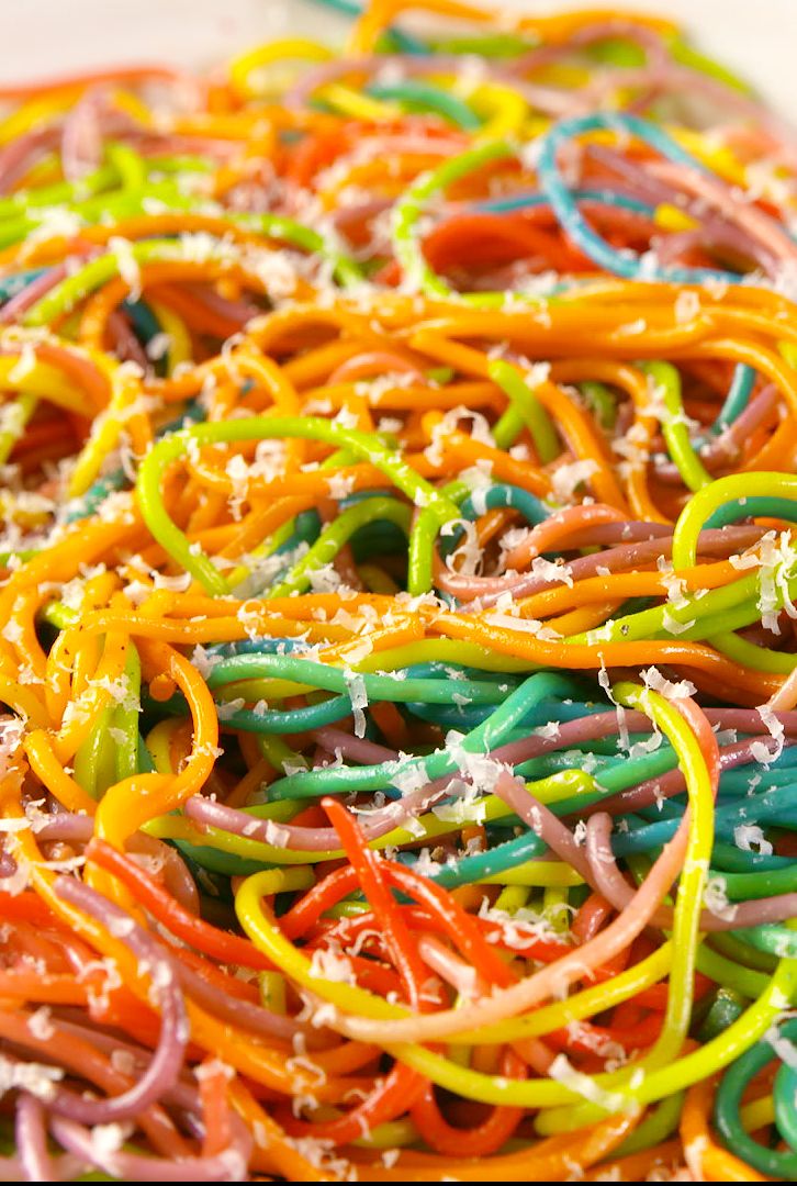 rainbow spaghetti horizontal