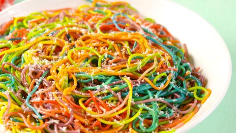 rainbow spaghetti horizontal