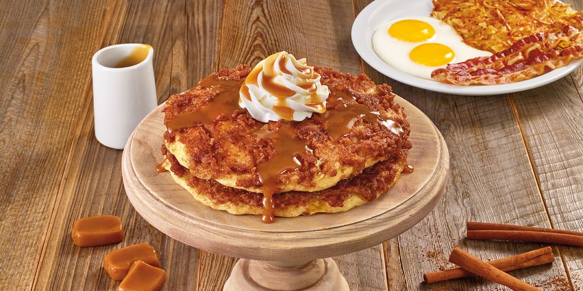 Denny's New Pancakes Come With A Pitcher Of Dulce De Leche