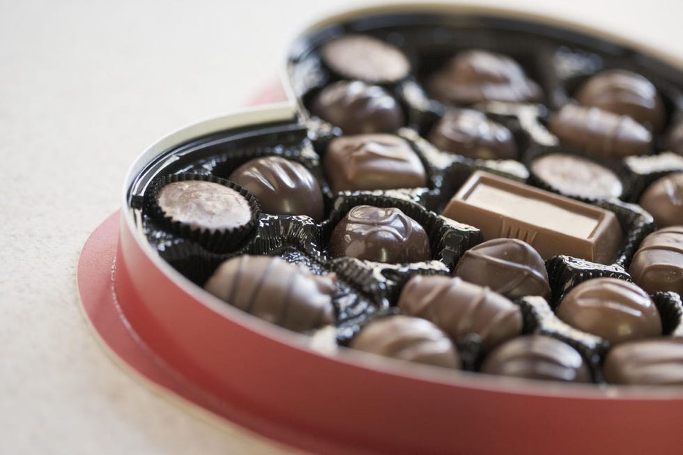 heart-shaped chocolate box
