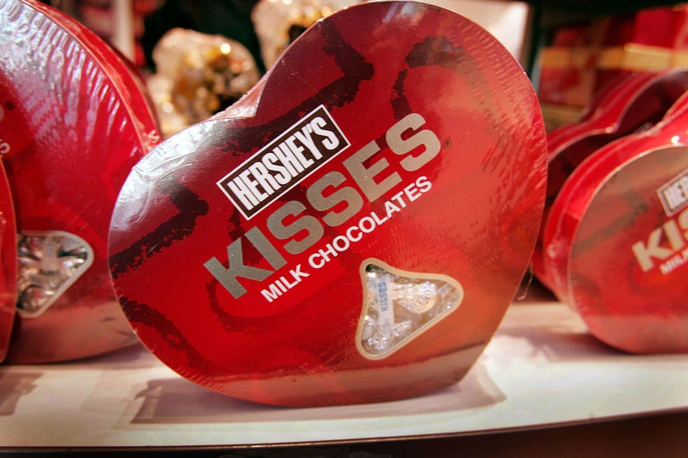 heart-shaped box chocolate kisses