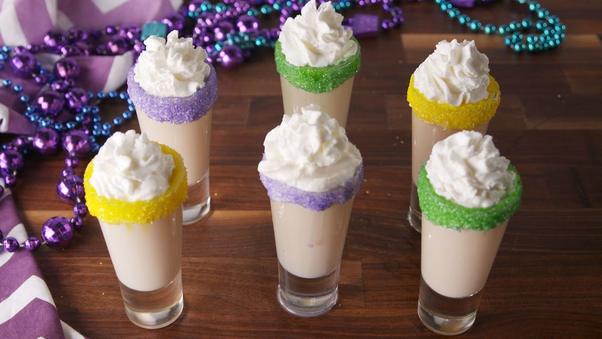 preview for Celebrate Mardi Gras With King Cake Shots!