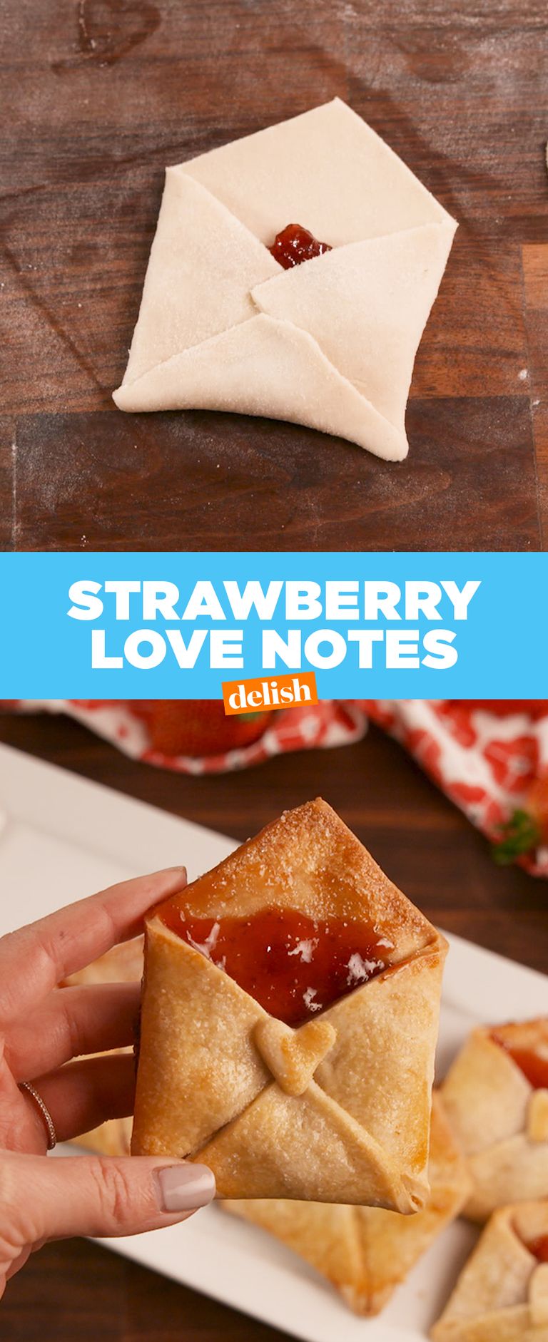 Baking Strawberry Love Notes Video — Strawberry Love Notes Recipe How ...