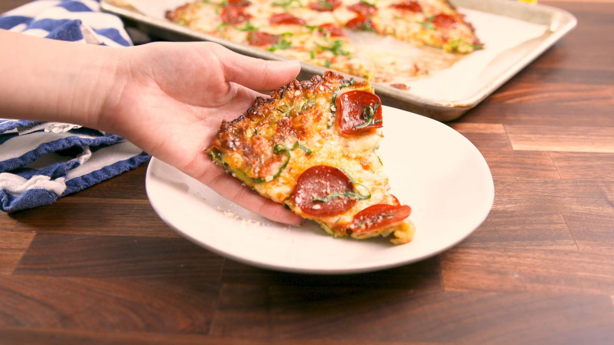 Video player poster image preview for Zucchini Makes A BOMB Pizza Crust!