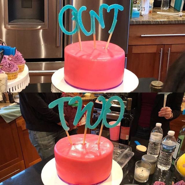 There's A Hidden Curse Word In This Toddler's Birthday Cake Topper