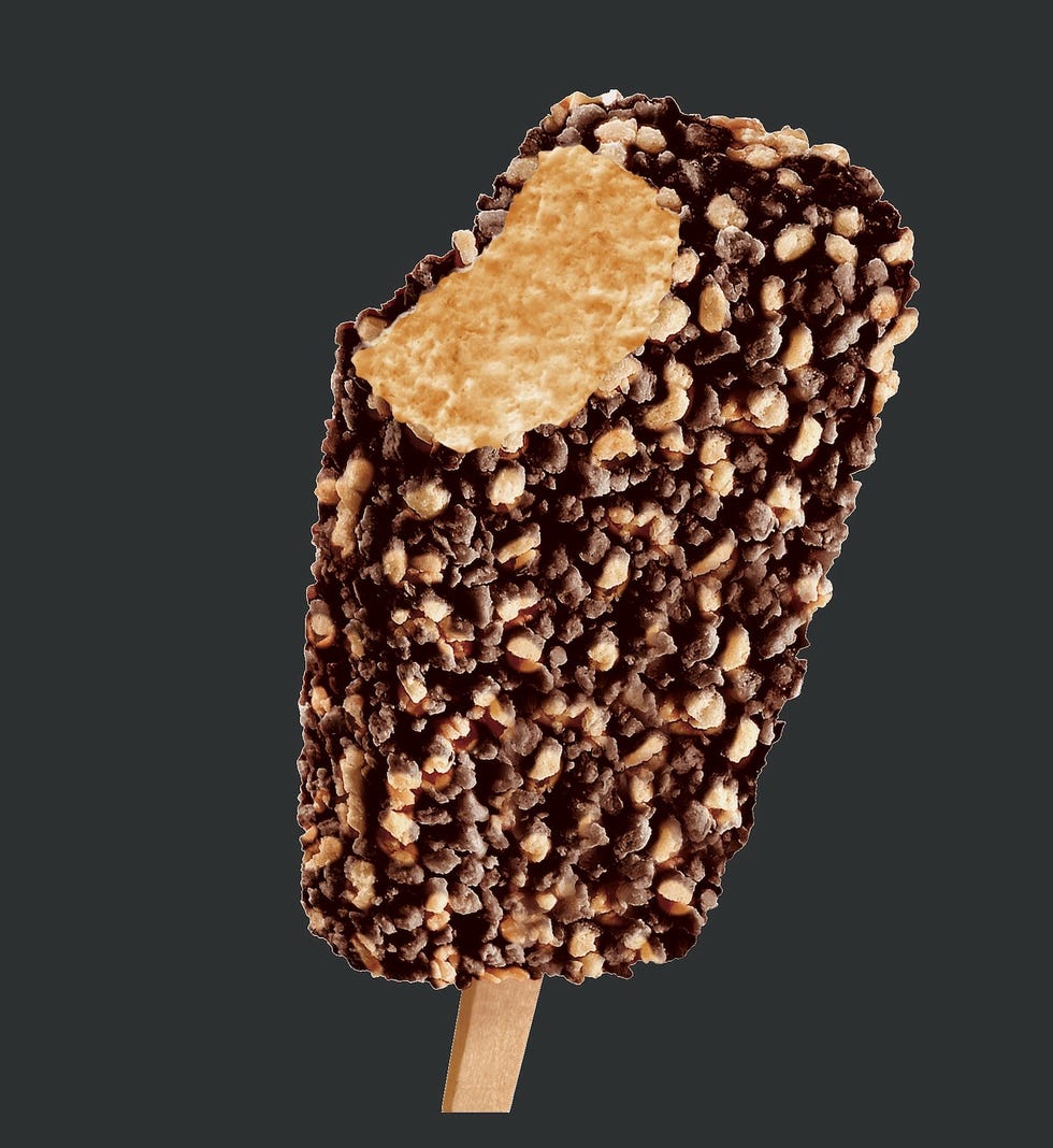 Ice cream bar, Marshmallow, Food, Cuisine, Chocolate ice cream, Frozen dessert, Font, Dish, Ice pop, Baked goods, 