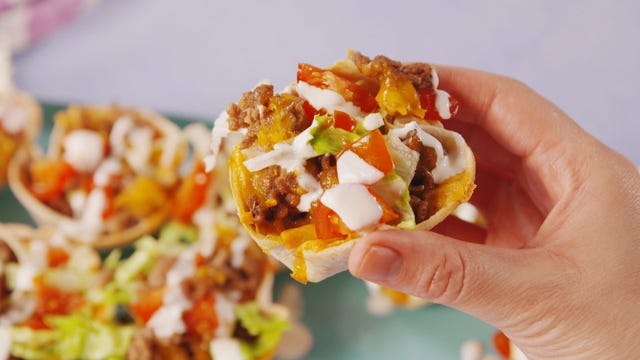 Taco Cups horizontal taco cups
