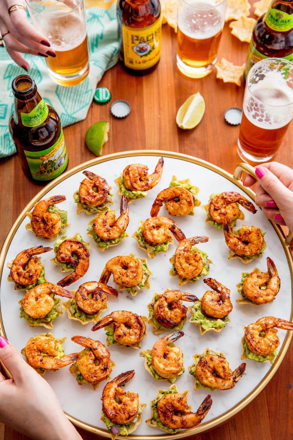shrimp tostada bites