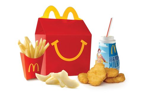 Junk food, French fries, Fast food, Fried food, Kids' meal, Side dish, Food, Mcdonald's chicken mcnuggets, Dish, Snack, 