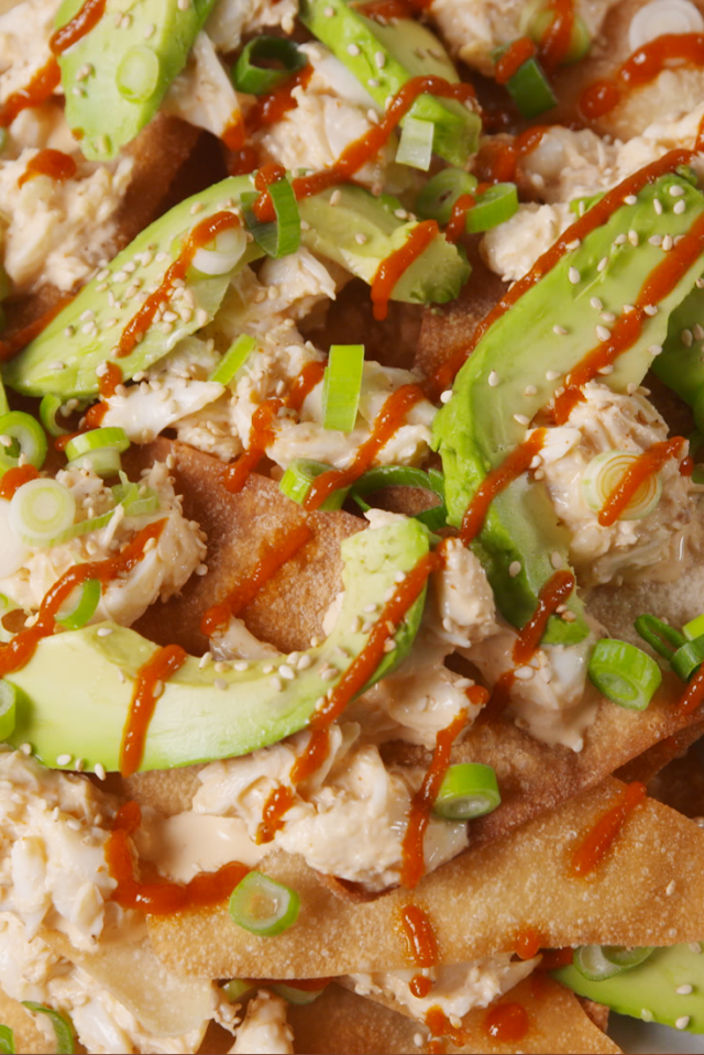 California roll nachos vertical