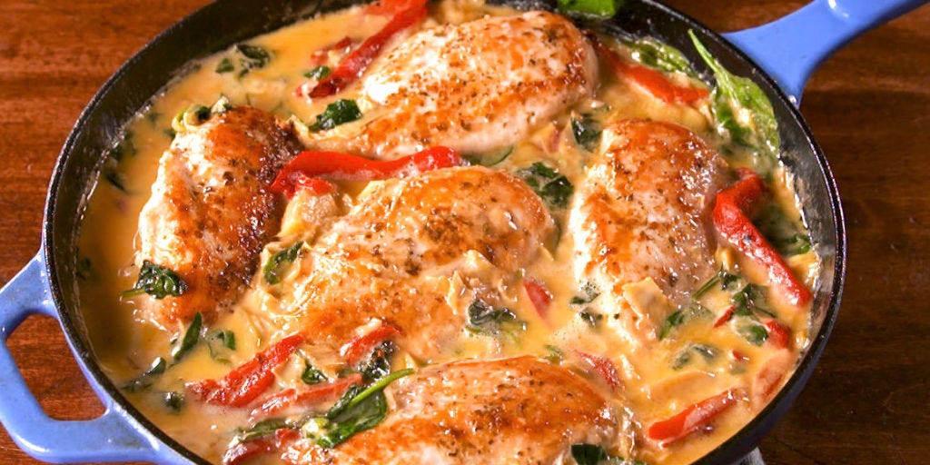 Best Spinach Artichoke Chicken Recipe - How to Make Spinach Artichoke