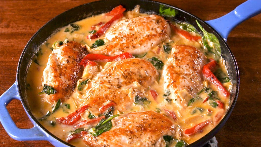 preview for Spinach Artichoke Chicken = Instant Dinner Classic