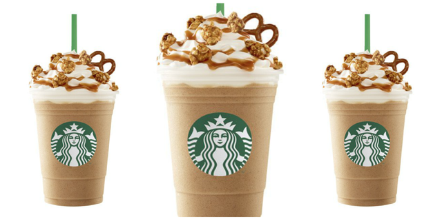 Caramel Pretzel Popcorn Frappuccino