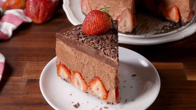 Strawberry Chocolate Mousse Cake