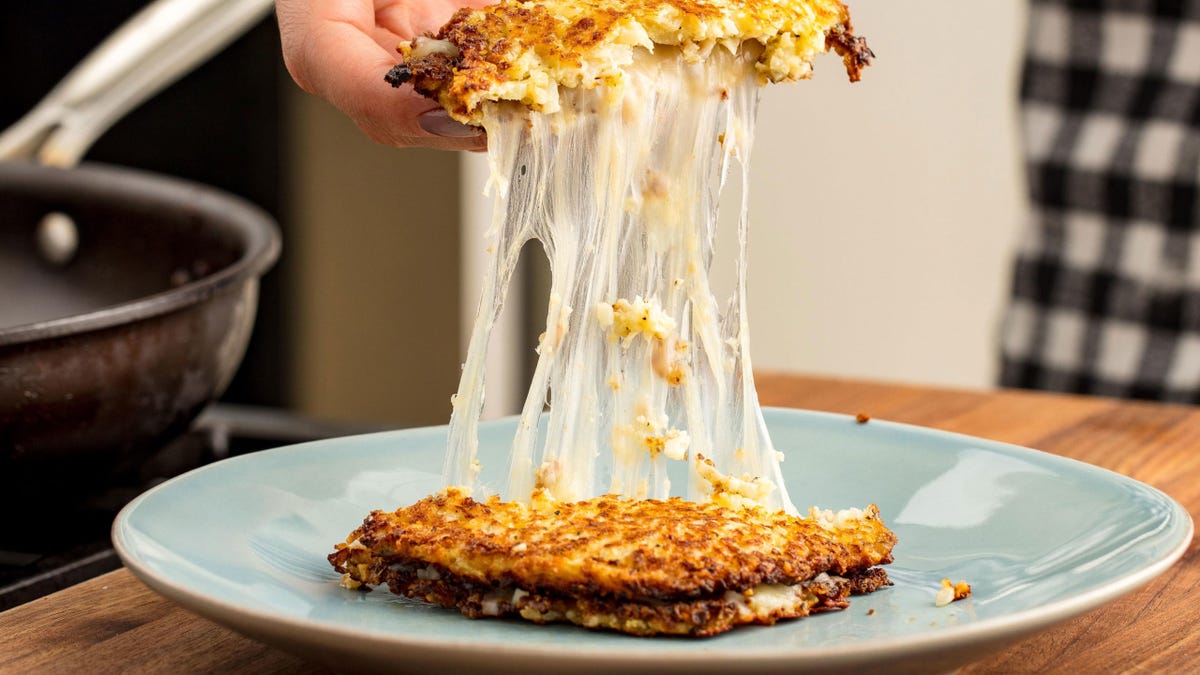 Video player poster image preview for This Cauliflower Grilled Cheese Proves That Bread is Overrated