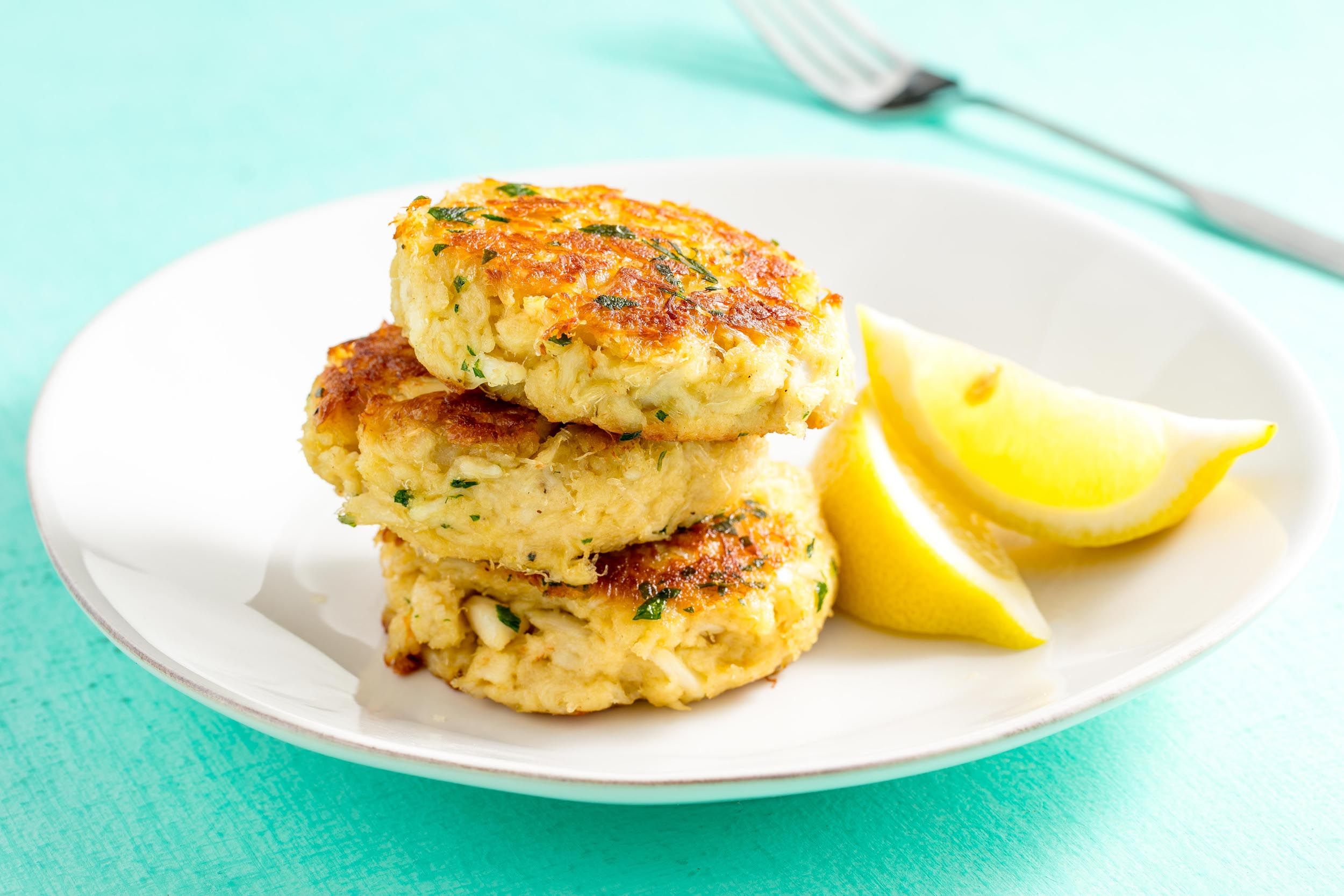 Delectable crab cakes made with fresh local crab.