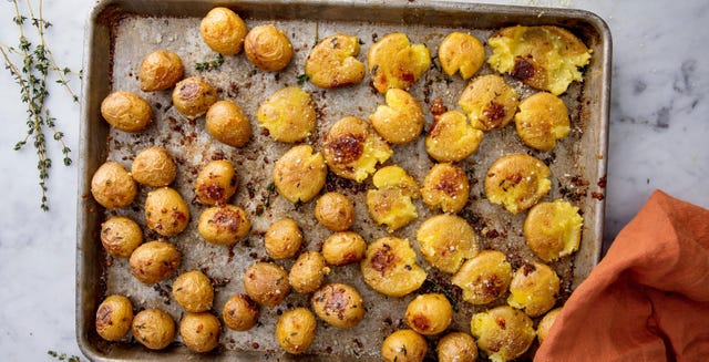 Garlic Smashed Potatoes Horizontal Cookbook