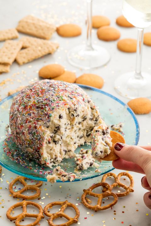 confetti cookie dough ball vertical
