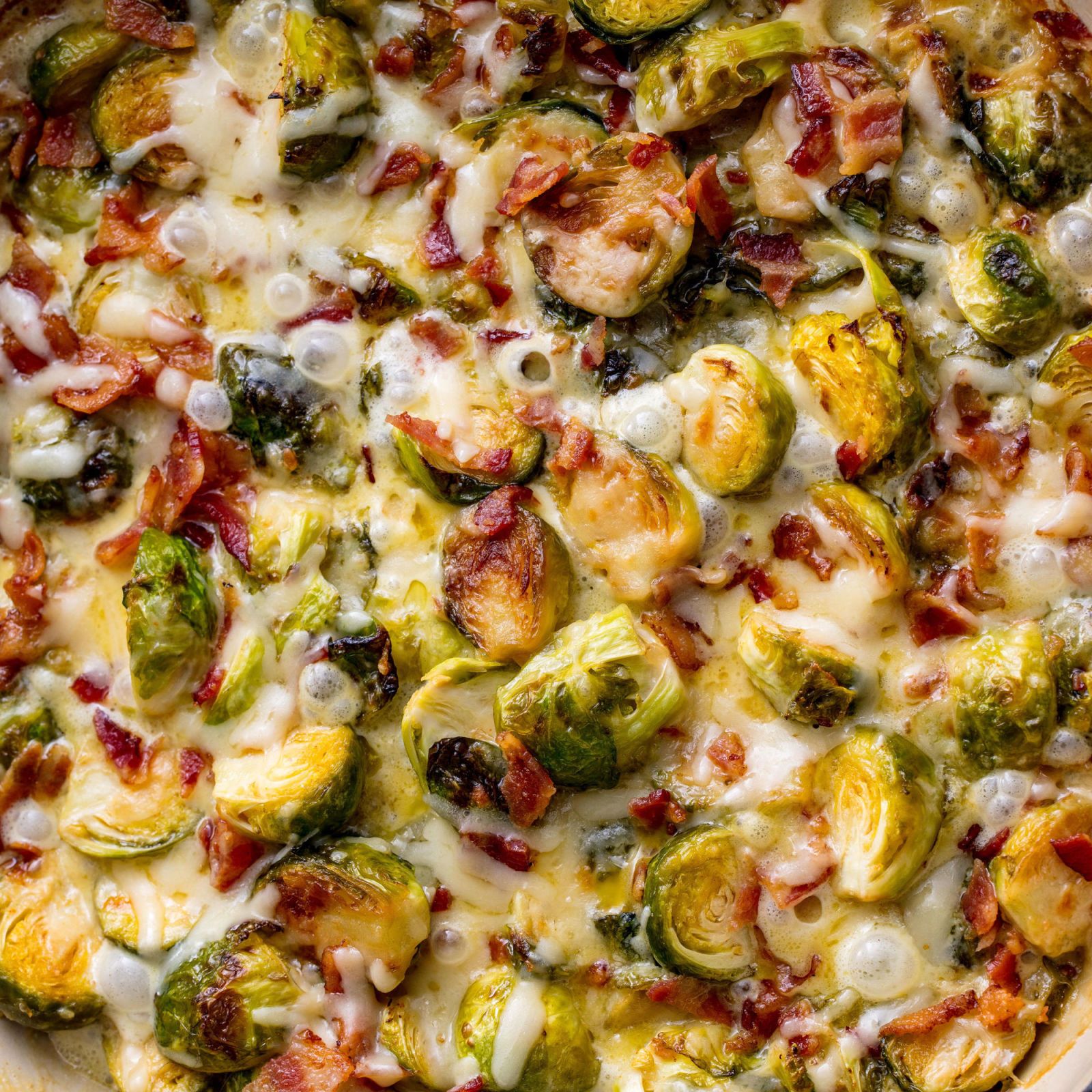 Cheesy Brussels Sprout Bake = The Thanksgiving Side You Won't Be Able To Stop Eating 🤤