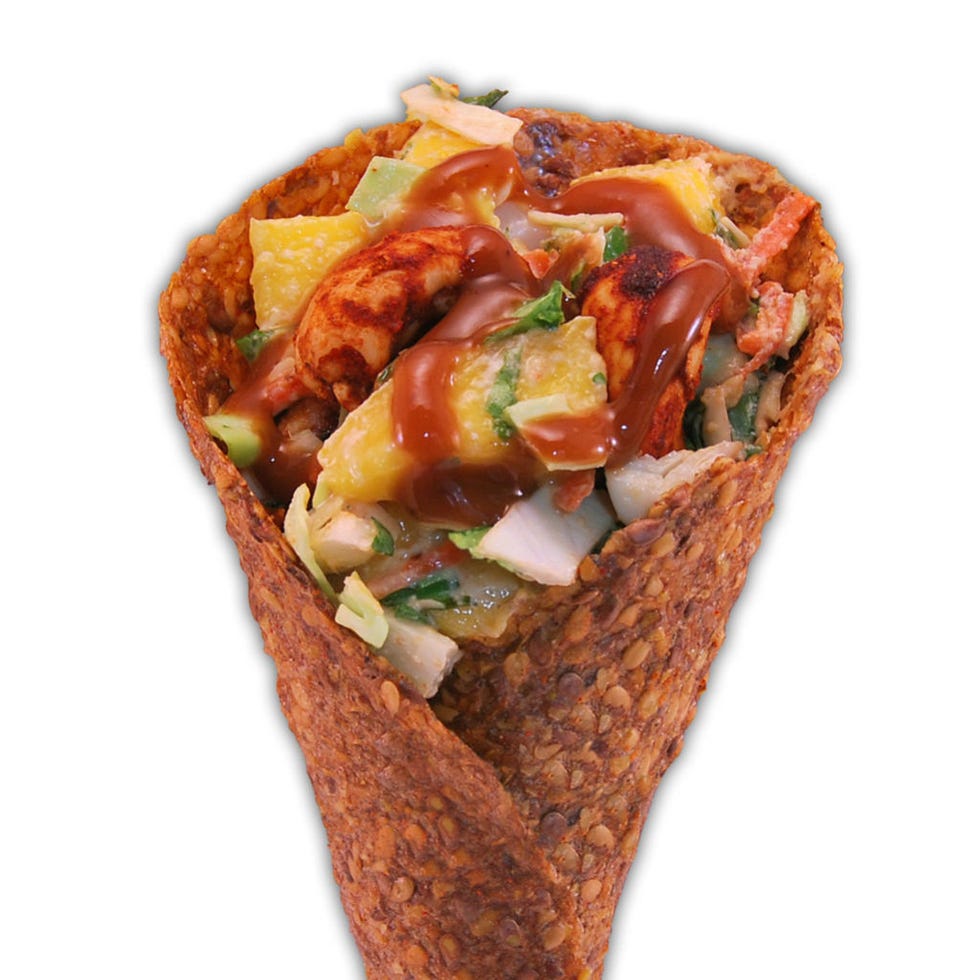 <p>If you're a salad eater, your lunch doesn't have to confine you to your desk any longer. <a href="http://www.rawdaddyfoods.com/" target="_blank">RawDaddy Foods</a> is churning out a lighter menu item that packs a fresh and vibrant salad into  a healthy flaxseed cone. Though this cone is lighter, it's not short on flavor. All the sweet and spicy notes of Thai cuisine are packed into this cone and finished off with a dairy-free sauce as a dressing for the perfect touch of creaminess.</p>