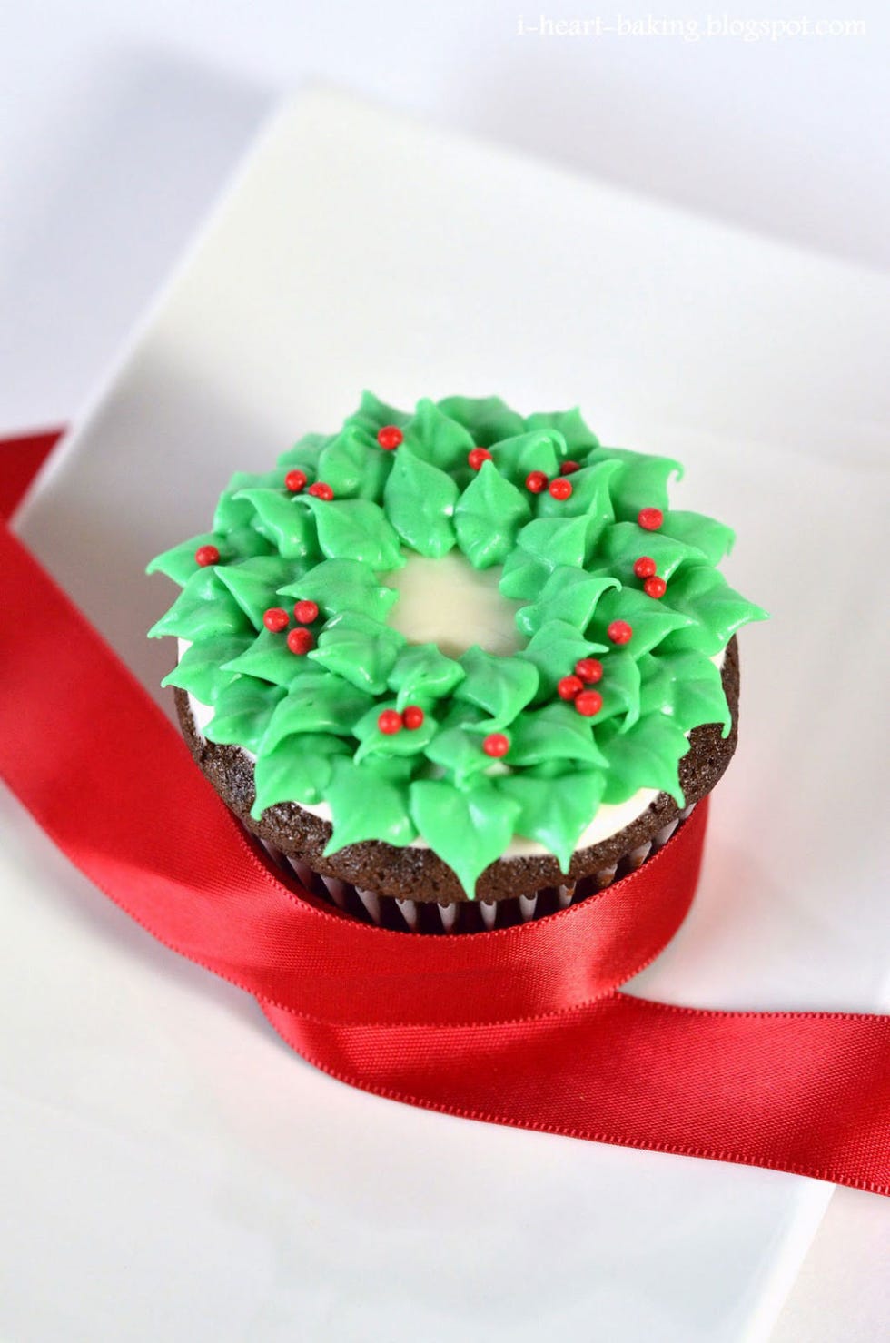 Christmas Wreath Cupcakes
