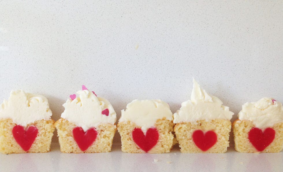 <p>Unlike most love-heart cupcakes, where you have to cut at a specific point to see the design inside, these little beauties will show your heart no matter which side you bite. So whether you're making them for a good friend, or someone you hope will become a good friend, you're guaranteed to get a big smile.</p>
<p><strong>Recipe:</strong> <a href="https://www.howtocookthat.net/public_html/heart-cupcake/"><strong>3D Heart Inside Cupcake</strong></a></p>