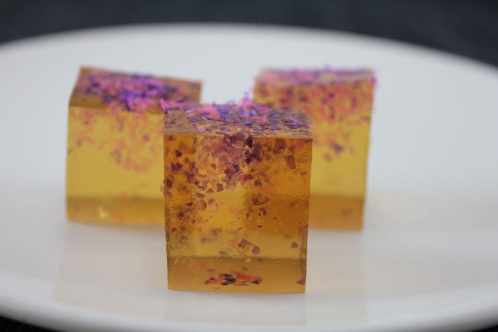 <p></p>
<p><strong>Get the recipe from <a href="http://www.wearenotmartha.com/2012/01/butterscotch-jello-shots/" target="_blank">We Are Not Martha</a>.</strong></p>