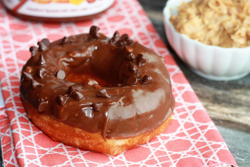 <p>Combine the two best spreads known to man, and <em>this</em> is the result. Because they're made with (shh, don't tell) store-bought biscuit dough, these donuts are as easy to bake as they are to eat. </p>
<p><strong>Get the recipe at <a href="http://notyourmommascookie.com/2013/07/easy-nutella-peanut-butter-glazed-doughnuts/">Not Your Mamma's Cookie</a>.</strong></p>