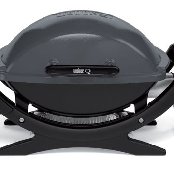 <p>Compact and portable, the Weber Electric Q-140 Grill ($279, <a href="http://www.amazon.com/Weber-522001-Portable-189-Square-Inch-Electric/dp/B005YJQ326/ref=sr_1_1?s=lawn-garden&ie=UTF8&qid=1383052380&sr=1-1&keywords=Weber+522001+Q-140+Portable+189-Square-Inch+Electric+Grill" target="_blank">amazon.com
</a>) delivers the taste you get from a full-size outside grill in a portable package, producing crispy and smoky results. Small enough to set up on a folding table, this electric grill is big enough to hold up to nine burgers at a time.</p>

